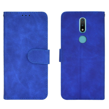 Skin-touch PU Leather Wallet Cell Phone Case for Nokia 2.4
