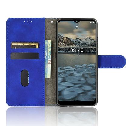 Skin-touch PU Leather Wallet Cell Phone Case for Nokia 2.4