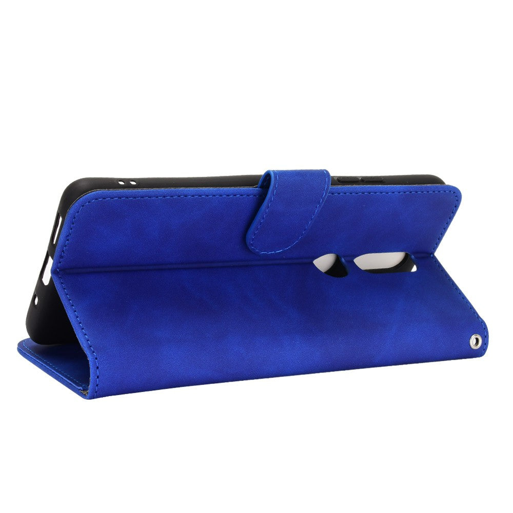 Skin-touch PU Leather Wallet Cell Phone Case for Nokia 2.4