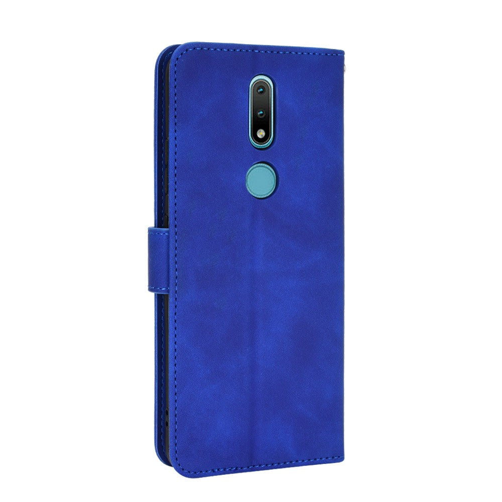 Skin-touch PU Leather Wallet Cell Phone Case for Nokia 2.4