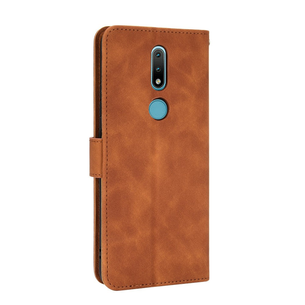 Skin-touch PU Leather Wallet Cell Phone Case for Nokia 2.4