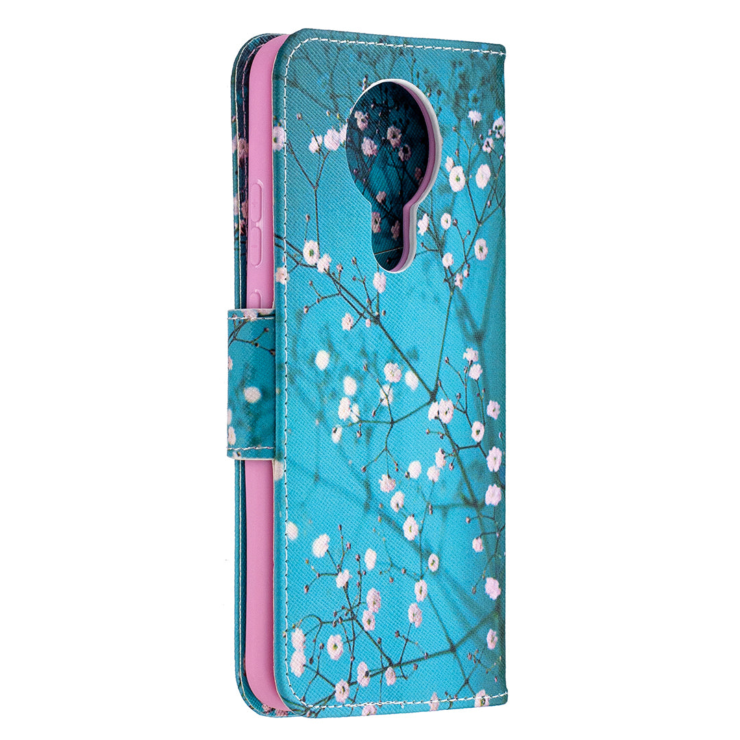 Pattern Printing Leather Wallet Protective Shell for Nokia 3.4