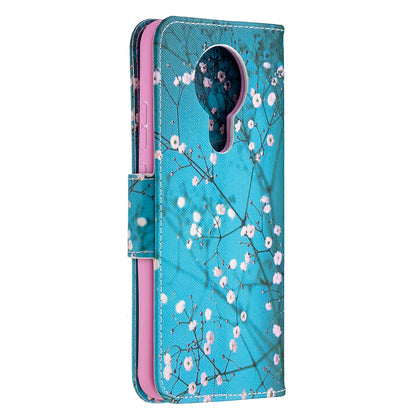 Pattern Printing Leather Wallet Protective Shell for Nokia 3.4