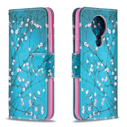 Pattern Printing Leather Wallet Protective Shell for Nokia 3.4