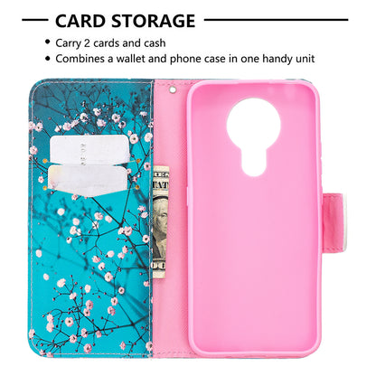 Pattern Printing Leather Wallet Protective Shell for Nokia 3.4