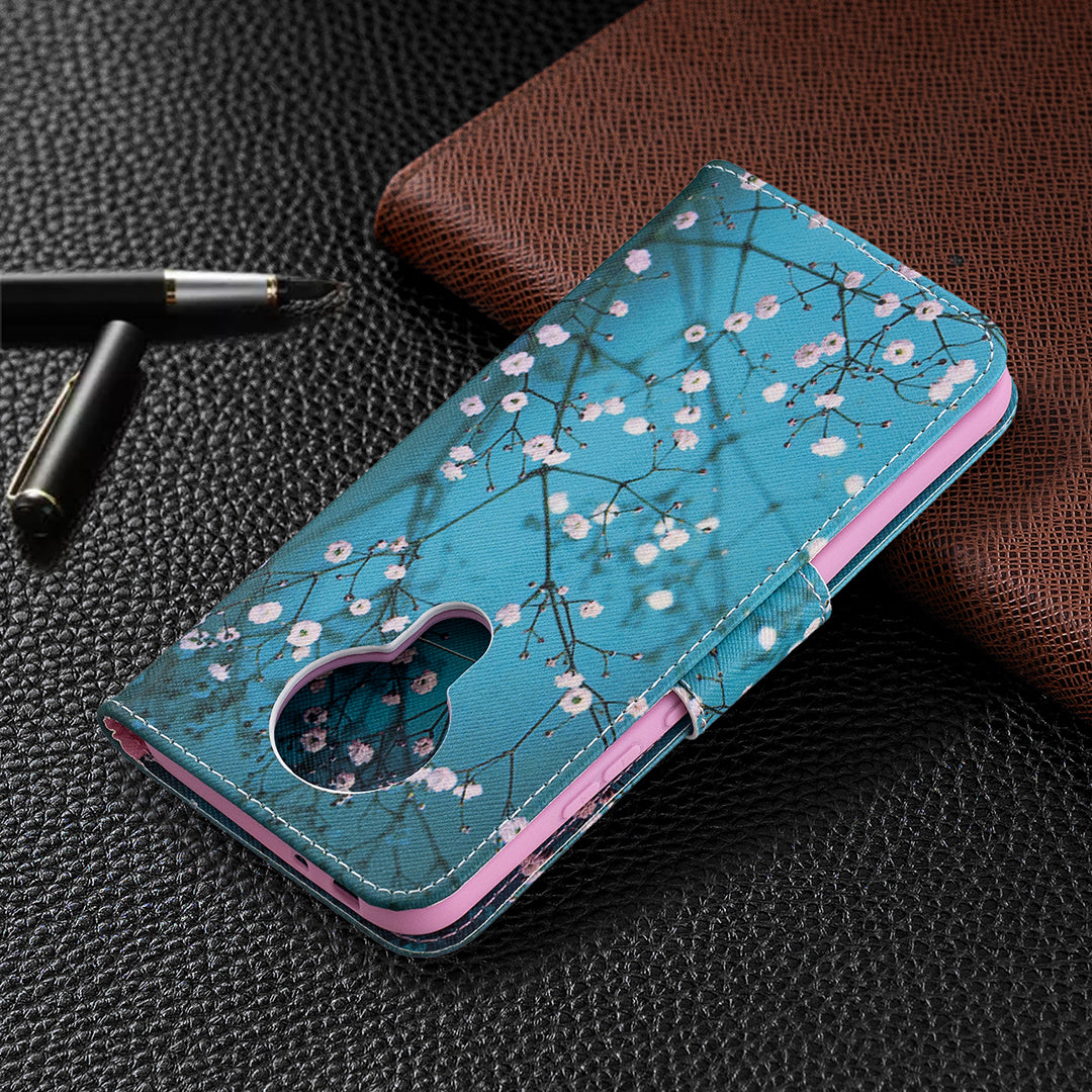 Pattern Printing Leather Wallet Protective Shell for Nokia 3.4