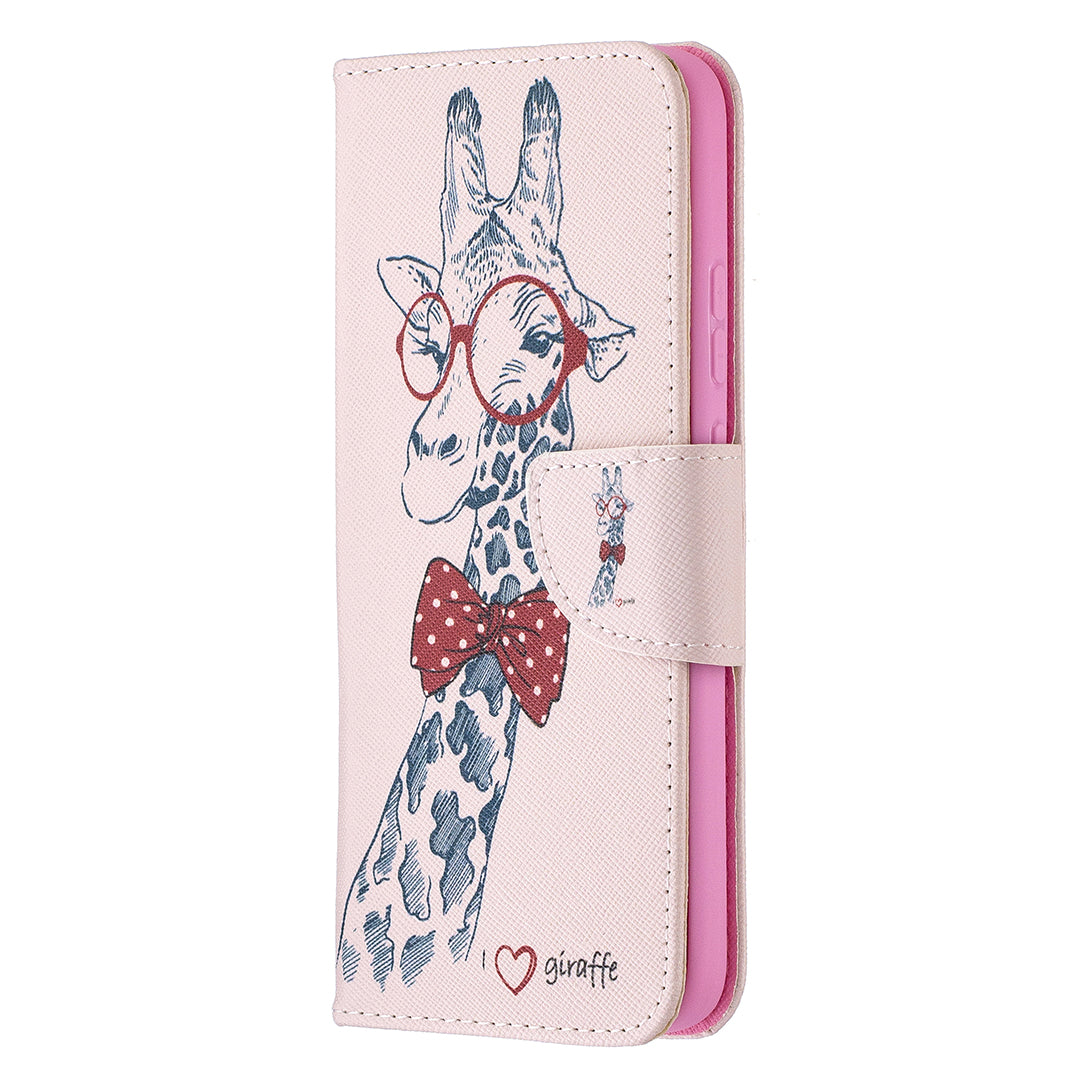 Pattern Printing Leather Wallet Protective Shell for Nokia 3.4