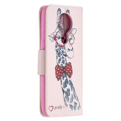 Pattern Printing Leather Wallet Protective Shell for Nokia 3.4