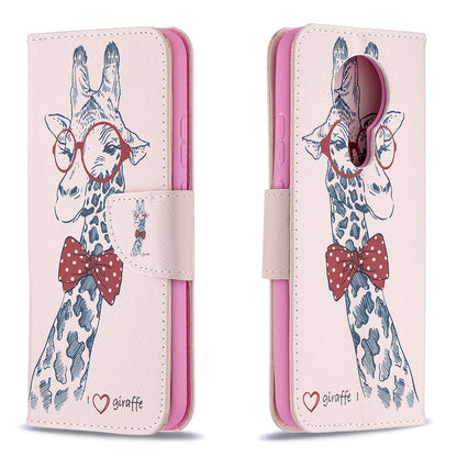 Pattern Printing Leather Wallet Protective Shell for Nokia 3.4