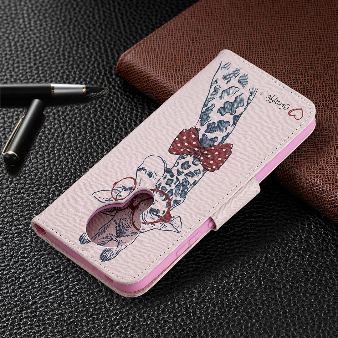 Pattern Printing Leather Wallet Protective Shell for Nokia 3.4