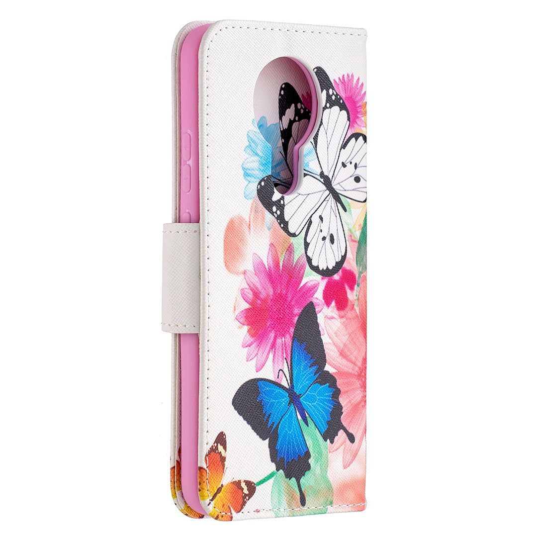 Pattern Printing Leather Wallet Protective Shell for Nokia 3.4