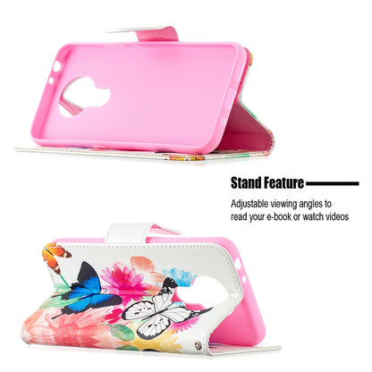 Pattern Printing Leather Wallet Protective Shell for Nokia 3.4