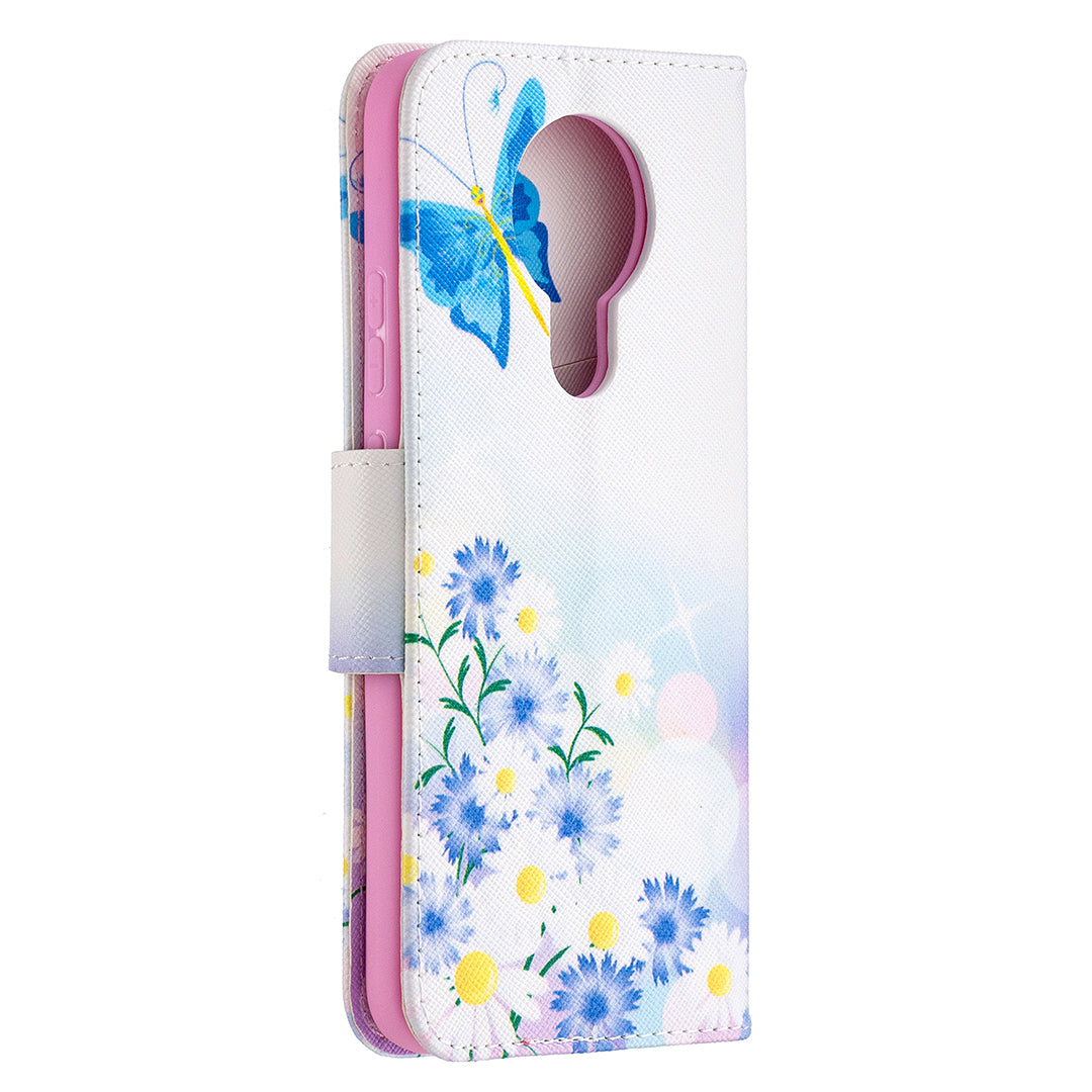 Pattern Printing Leather Wallet Protective Shell for Nokia 3.4