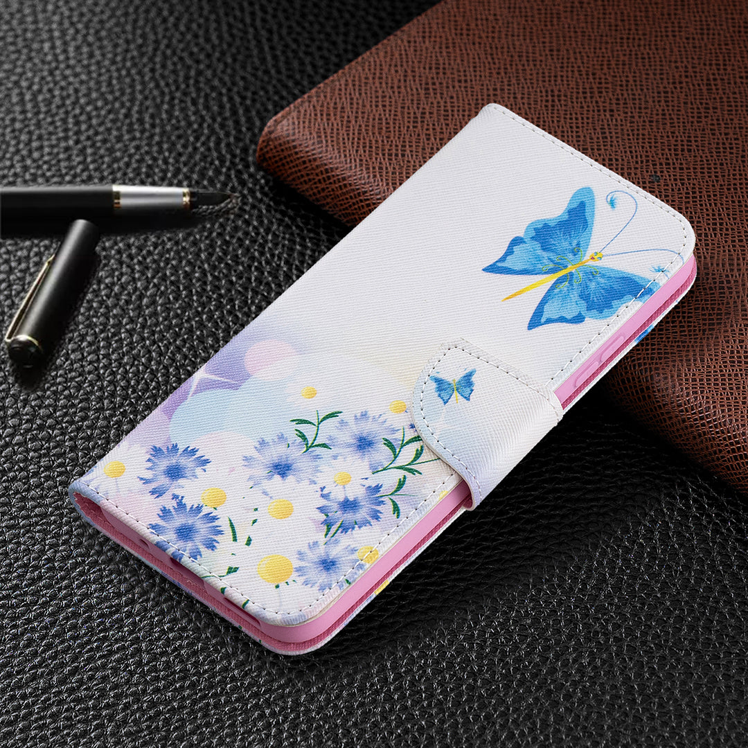 Pattern Printing Leather Wallet Protective Shell for Nokia 3.4