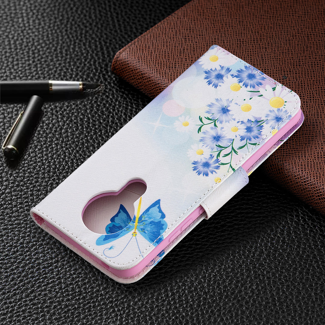 Pattern Printing Leather Wallet Protective Shell for Nokia 3.4