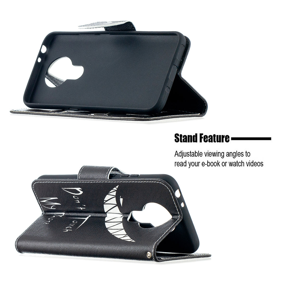 Pattern Printing Leather Wallet Protective Shell for Nokia 3.4