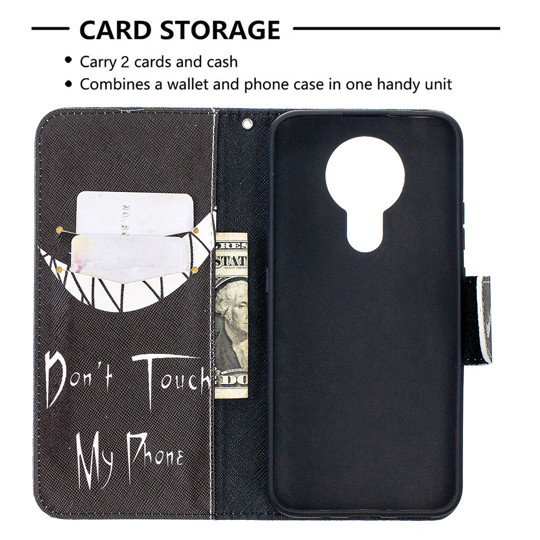 Pattern Printing Leather Wallet Protective Shell for Nokia 3.4