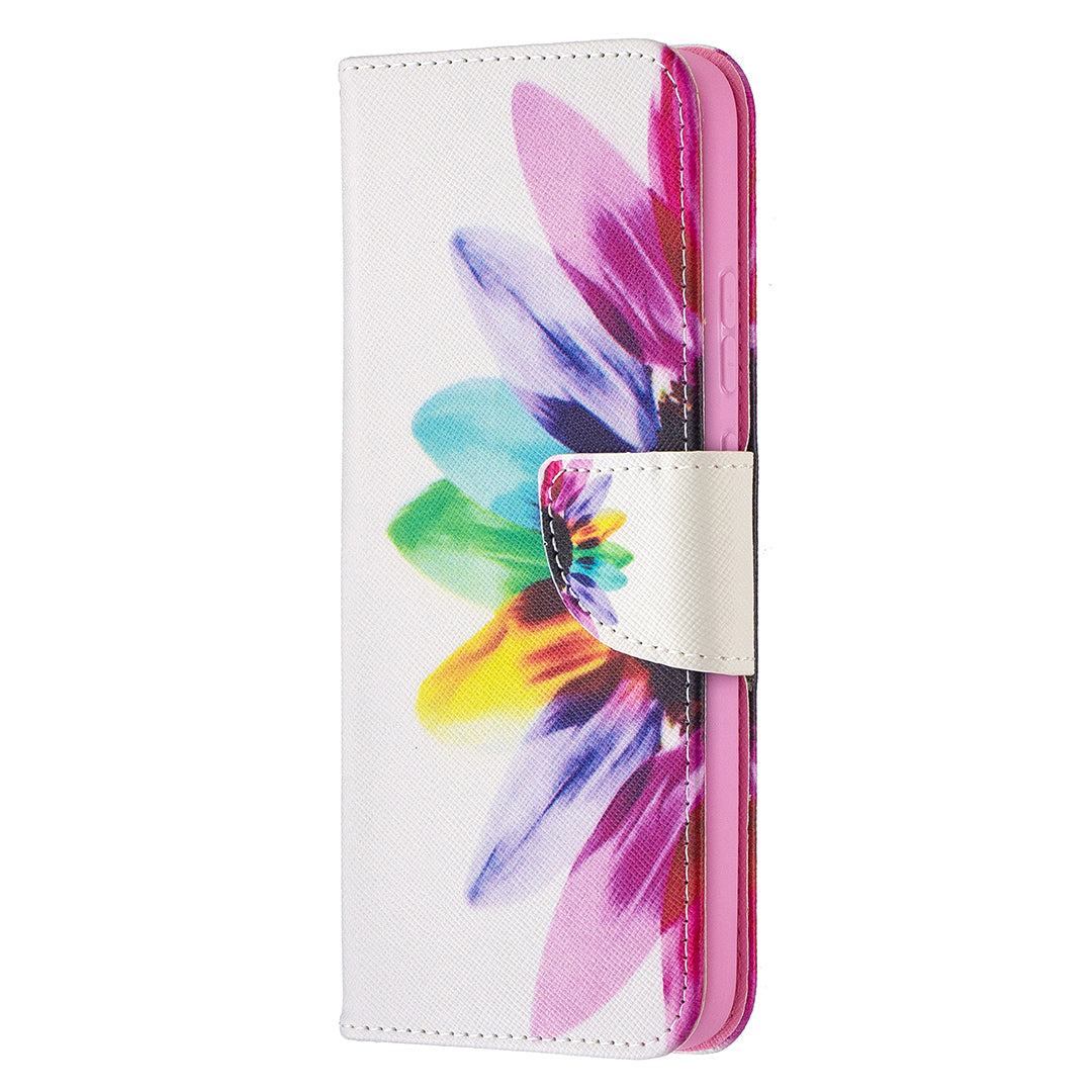 Pattern Printing Leather Wallet Protective Shell for Nokia 3.4