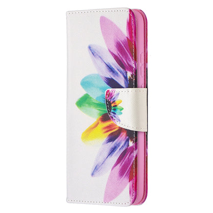 Pattern Printing Leather Wallet Protective Shell for Nokia 3.4