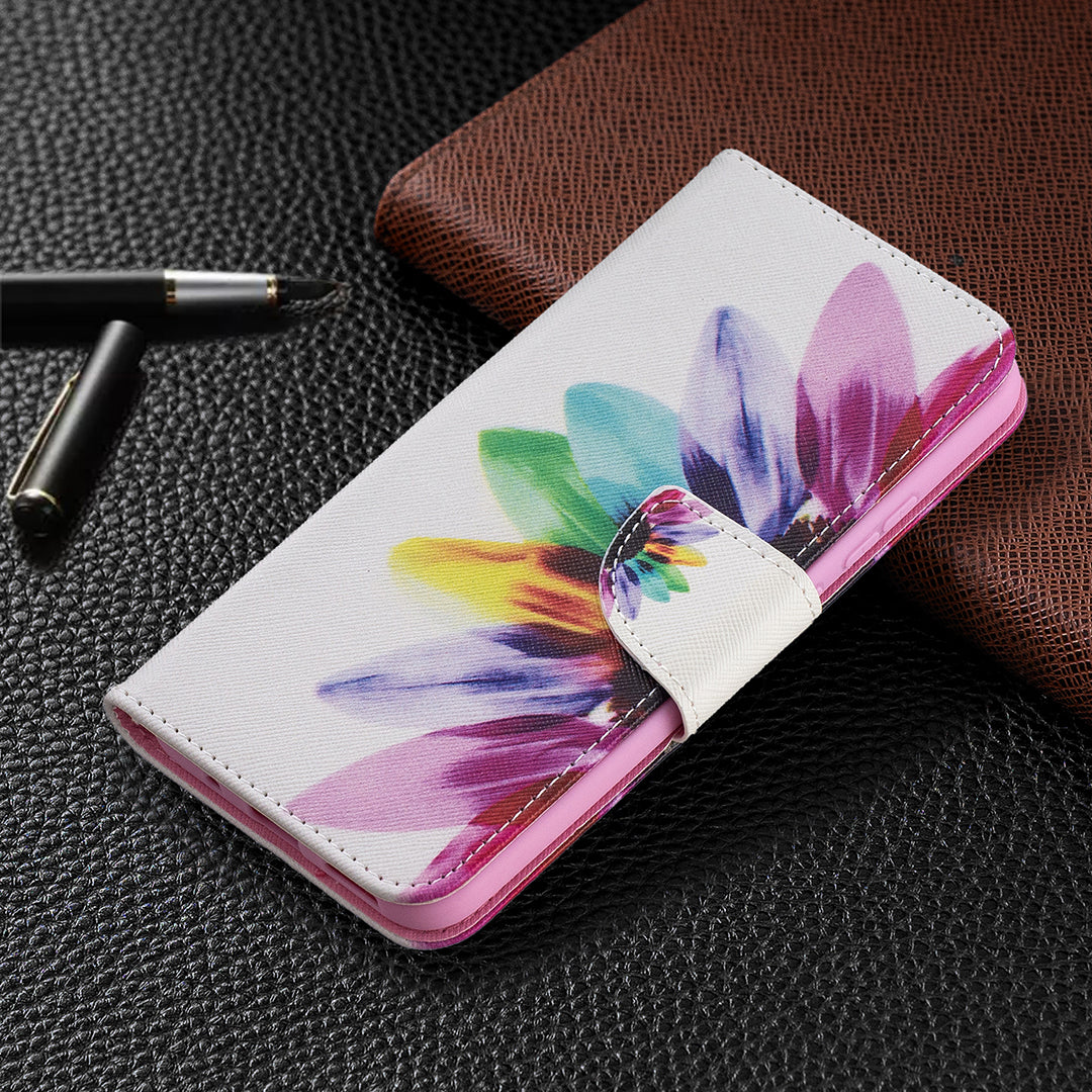 Pattern Printing Leather Wallet Protective Shell for Nokia 3.4