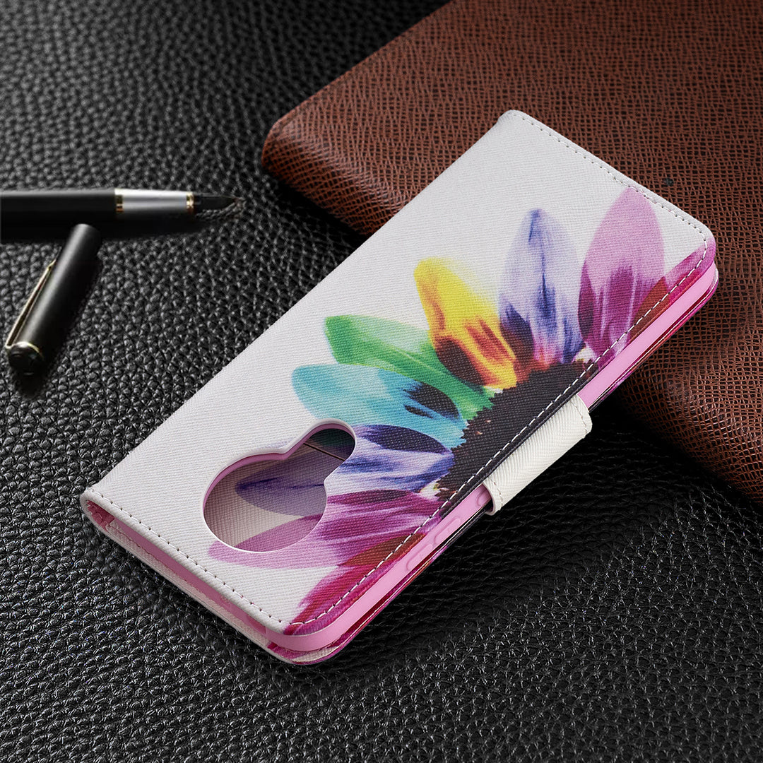 Pattern Printing Leather Wallet Protective Shell for Nokia 3.4