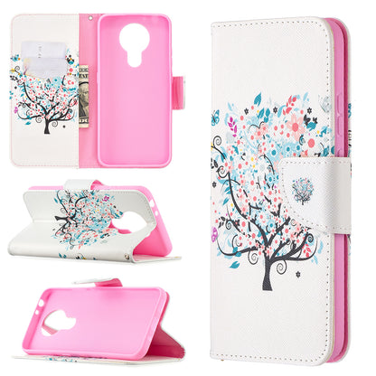 Pattern Printing Leather Wallet Protective Shell for Nokia 3.4