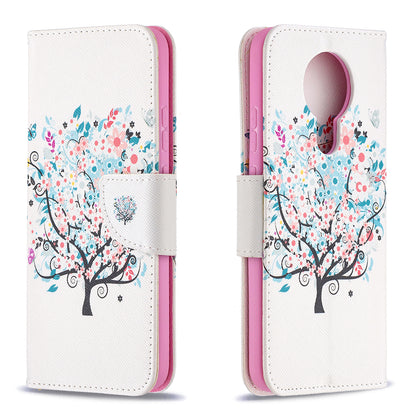 Pattern Printing Leather Wallet Protective Shell for Nokia 3.4