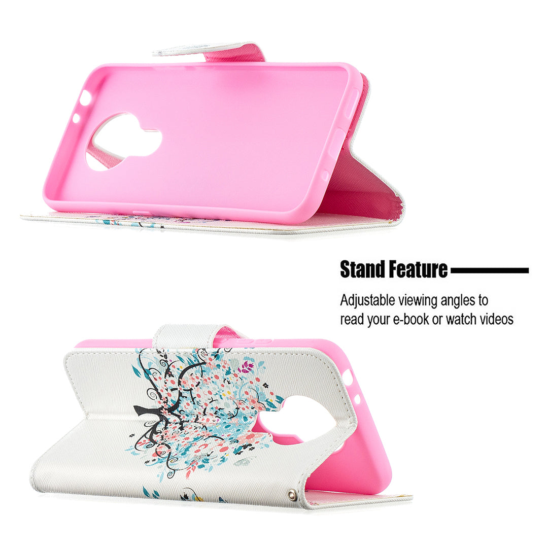 Pattern Printing Leather Wallet Protective Shell for Nokia 3.4