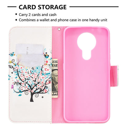 Pattern Printing Leather Wallet Protective Shell for Nokia 3.4