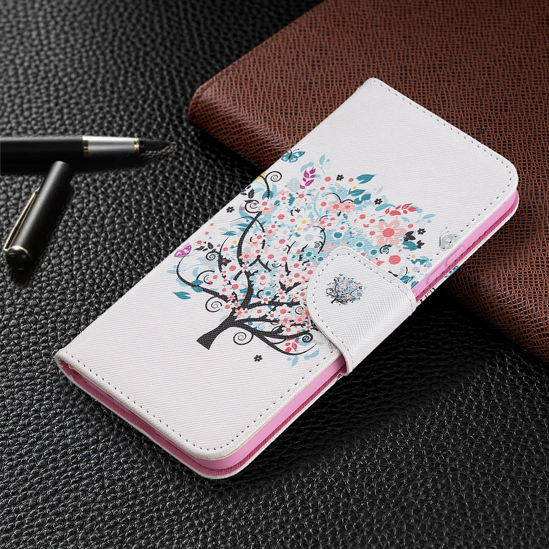 Pattern Printing Leather Wallet Protective Shell for Nokia 3.4