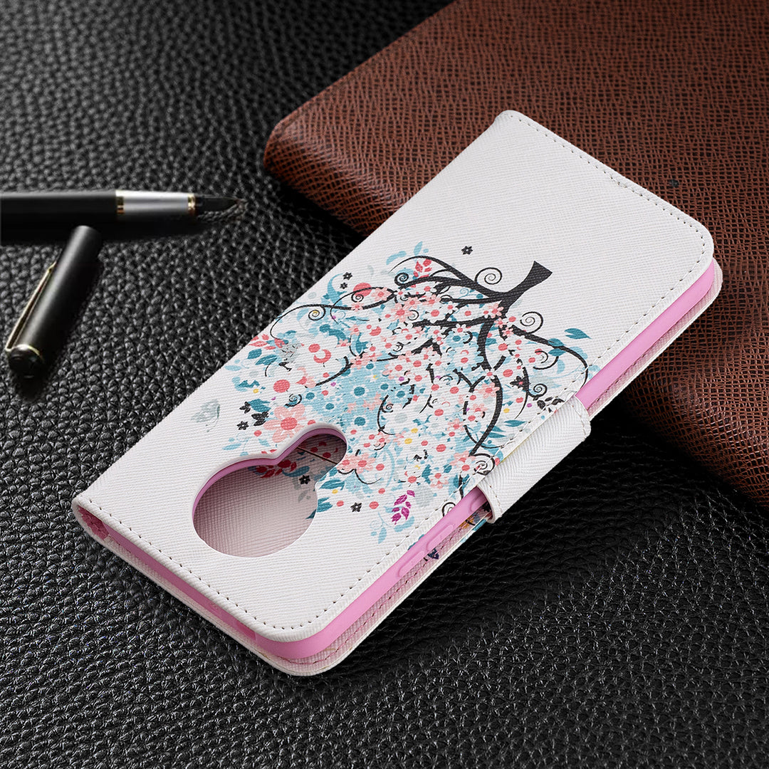 Pattern Printing Leather Wallet Protective Shell for Nokia 3.4