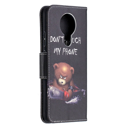 Pattern Printing Leather Wallet Protective Shell for Nokia 3.4