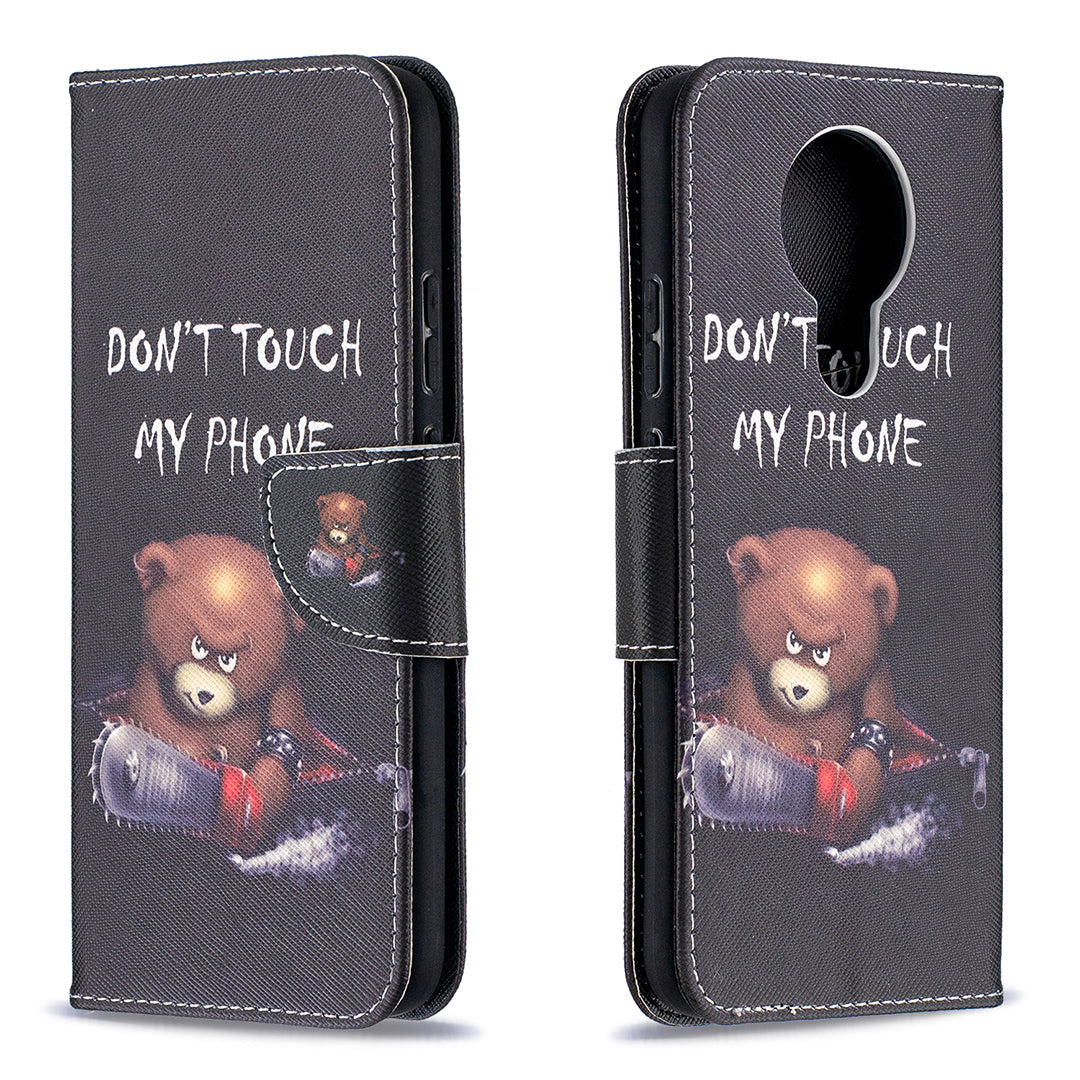 Pattern Printing Leather Wallet Protective Shell for Nokia 3.4