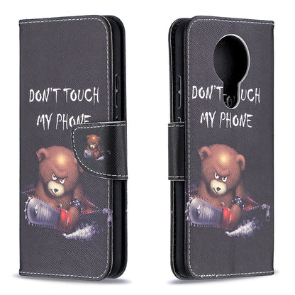 Pattern Printing Leather Wallet Protective Shell for Nokia 3.4