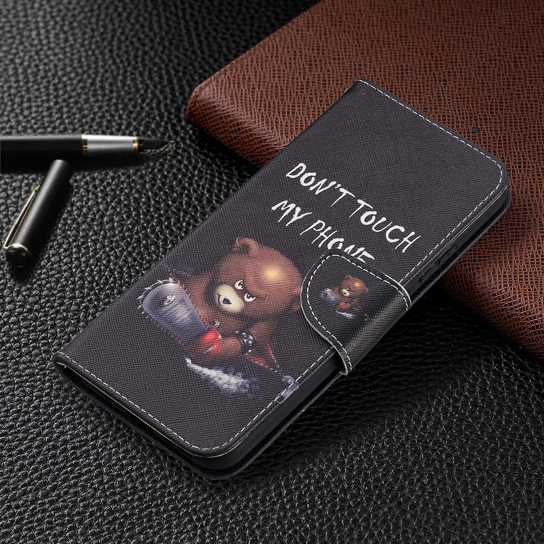 Pattern Printing Leather Wallet Protective Shell for Nokia 3.4