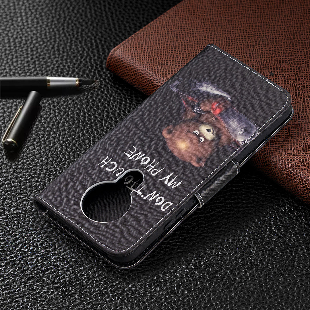 Pattern Printing Leather Wallet Protective Shell for Nokia 3.4