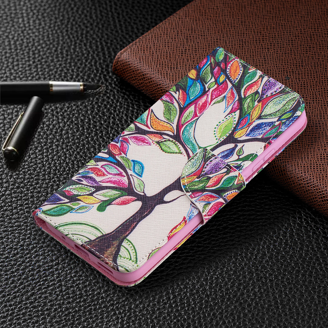 Pattern Printing Leather Wallet Protective Shell for Nokia 3.4