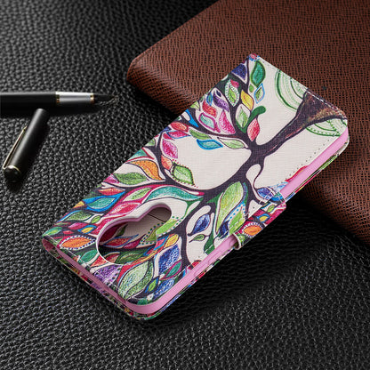 Pattern Printing Leather Wallet Protective Shell for Nokia 3.4
