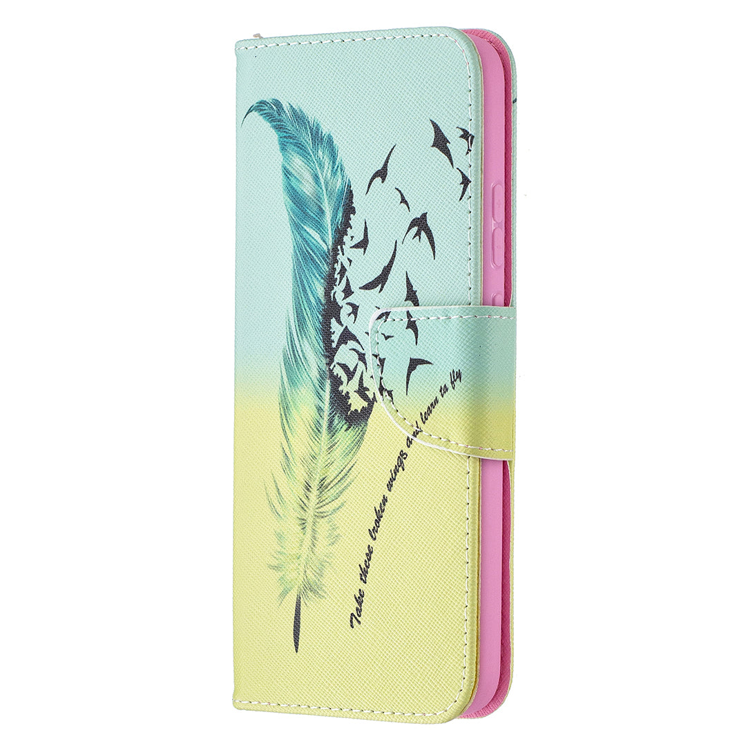 Pattern Printing Leather Wallet Protective Shell for Nokia 3.4