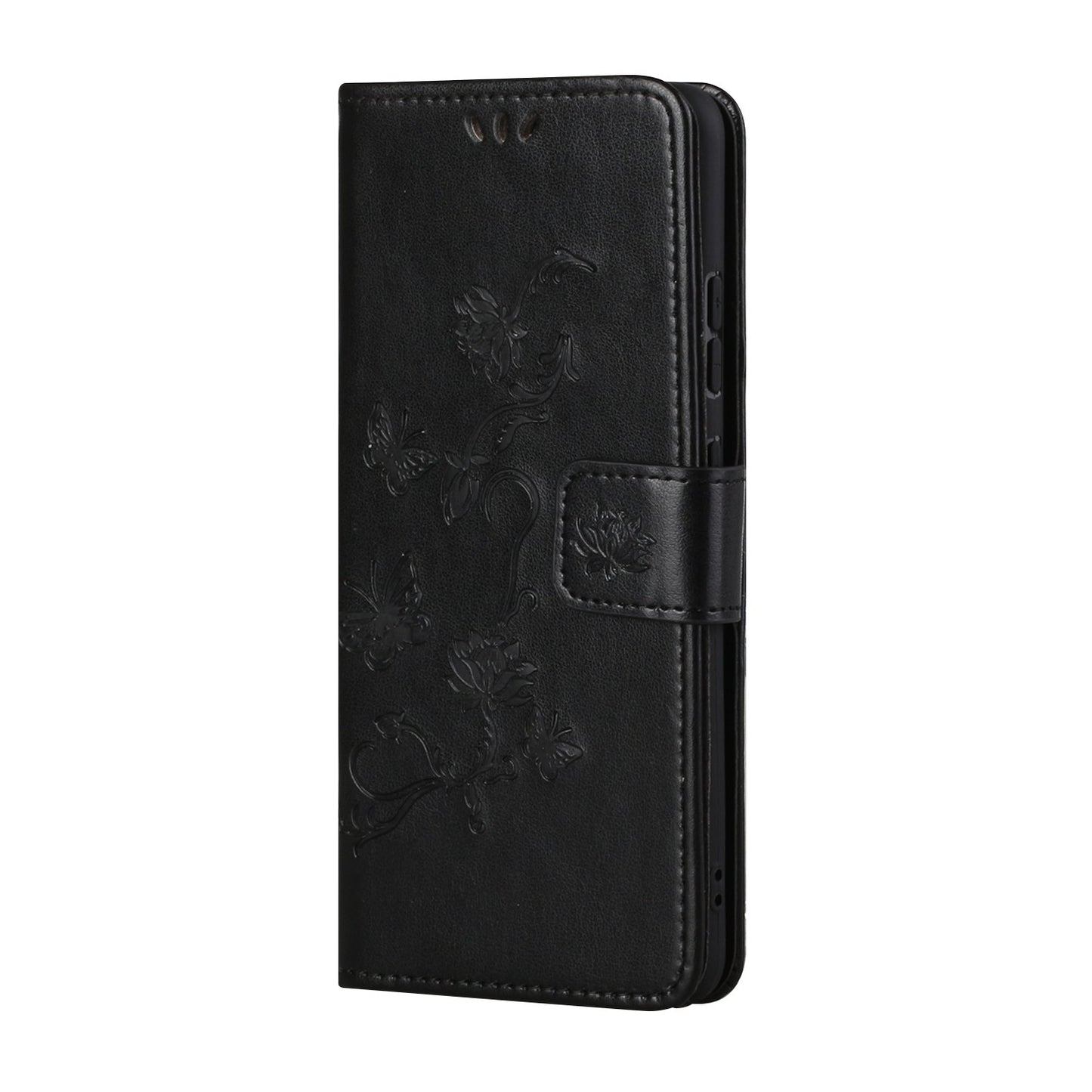 Imprint Butterfly Flower Wallet Leather Stand Cover Case for Nokia 2.4