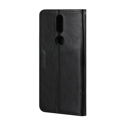 Imprint Butterfly Flower Wallet Leather Stand Cover Case for Nokia 2.4