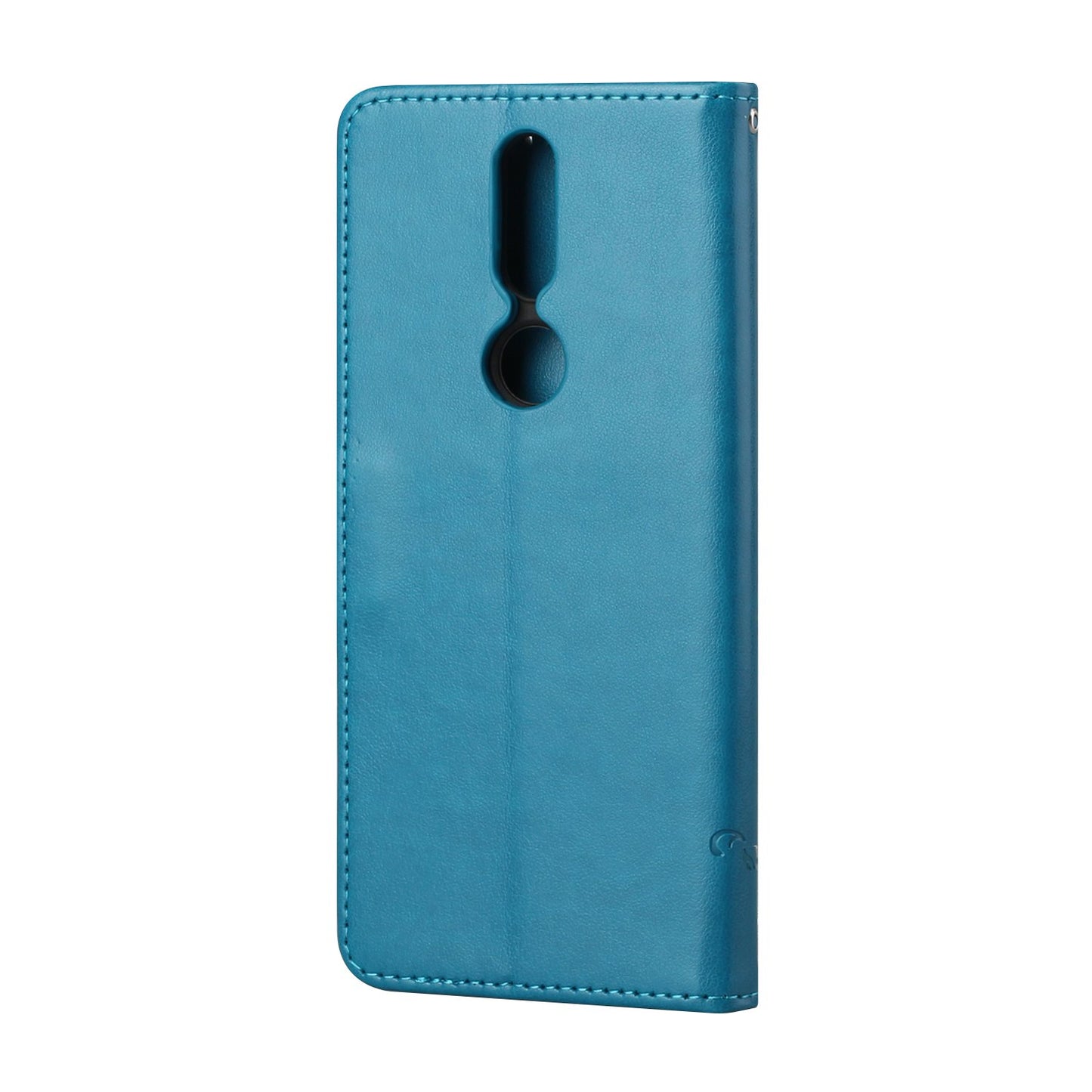 Imprint Butterfly Flower Wallet Leather Stand Cover Case for Nokia 2.4