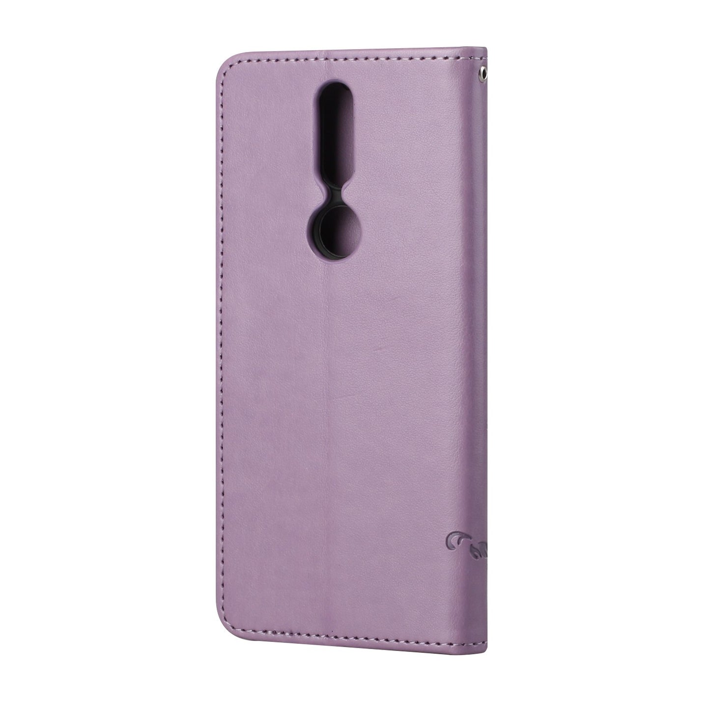 Imprint Butterfly Flower Wallet Leather Stand Cover Case for Nokia 2.4