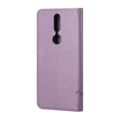 Imprint Butterfly Flower Wallet Leather Stand Cover Case for Nokia 2.4
