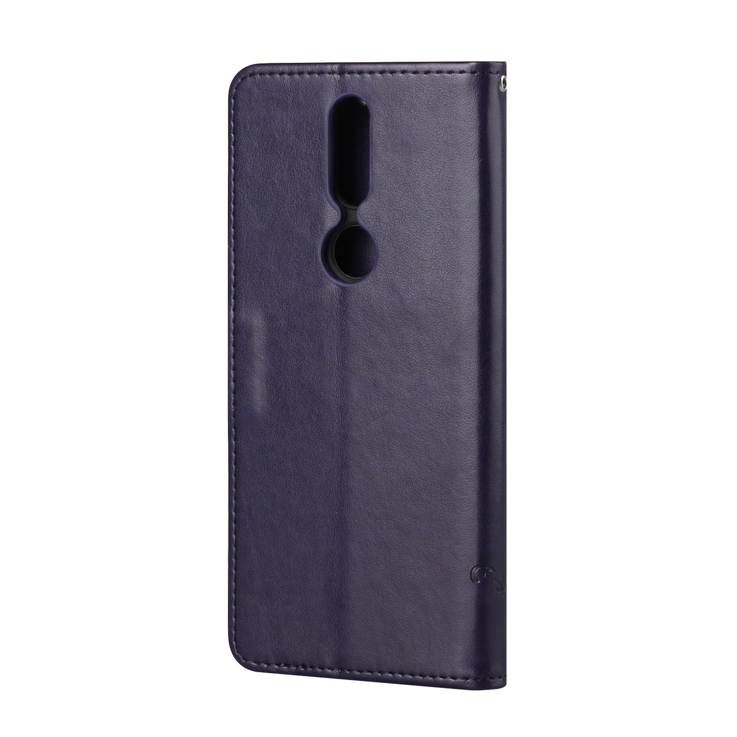 Imprint Butterfly Flower Wallet Leather Stand Cover Case for Nokia 2.4