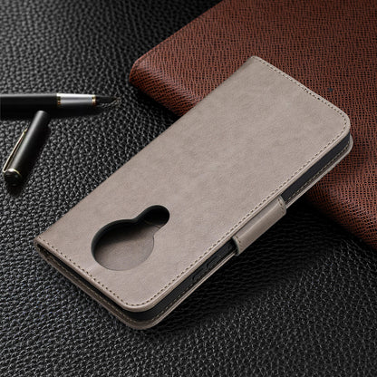 Imprint Butterflies Pattern Wallet Stand Leather Cover for Nokia 3.4