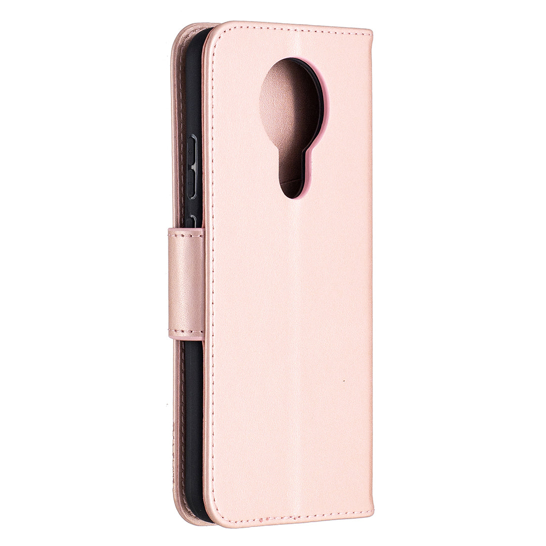 Imprint Butterflies Pattern Wallet Stand Leather Cover for Nokia 3.4