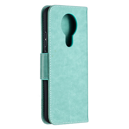 Imprint Butterflies Pattern Wallet Stand Leather Cover for Nokia 3.4