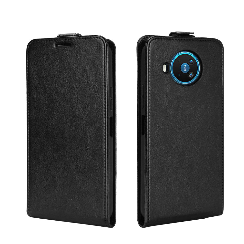 Vertical Flip Crazy Horse Texture with Card Holder Leather Cover for Nokia 8.3 5G