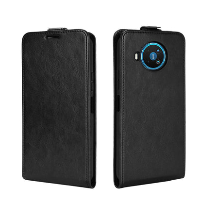 Vertical Flip Crazy Horse Texture with Card Holder Leather Cover for Nokia 8.3 5G